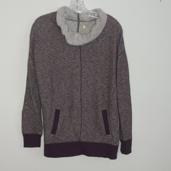 Purple Cowl Neck Pullover Sweatshirt - Picture 1 of 4